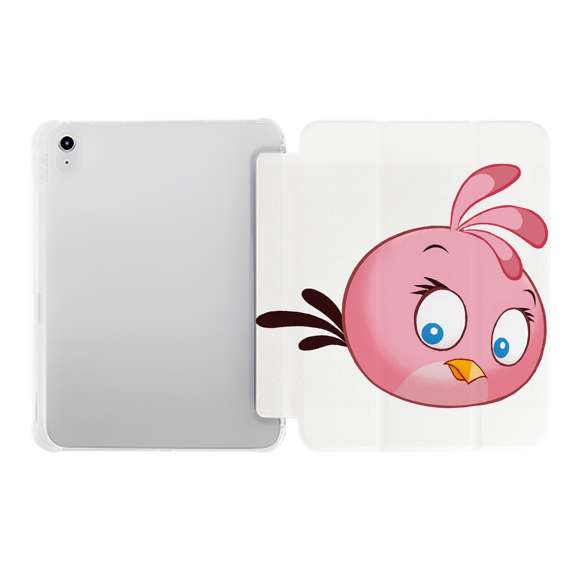 （画像用） Angry Birds アングリーバード IPad ケース ペン収納付き 三つ折りスタンド PUレザー×シリコン 対応機種9.5/10.5/10.9インチ